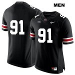 Men's NCAA Ohio State Buckeyes Drue Chrisman #91 College Stitched No Name Authentic Nike White Number Black Football Jersey YZ20F66KQ